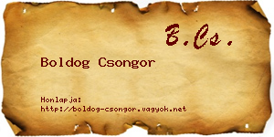 Boldog Csongor névjegykártya