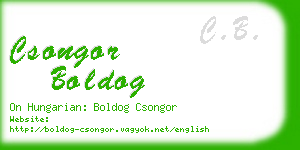 csongor boldog business card